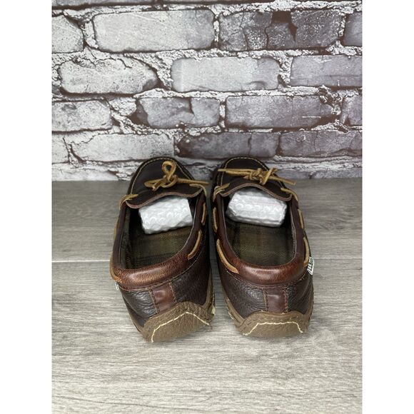 L.L. Bean Pebble Brown Leather Moccasin Slip On Loafers Shoes Men Sz 10M US/43EU - Picture 5 of 16